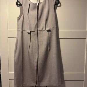 Connected Apparel Cream and Black Mini Dress